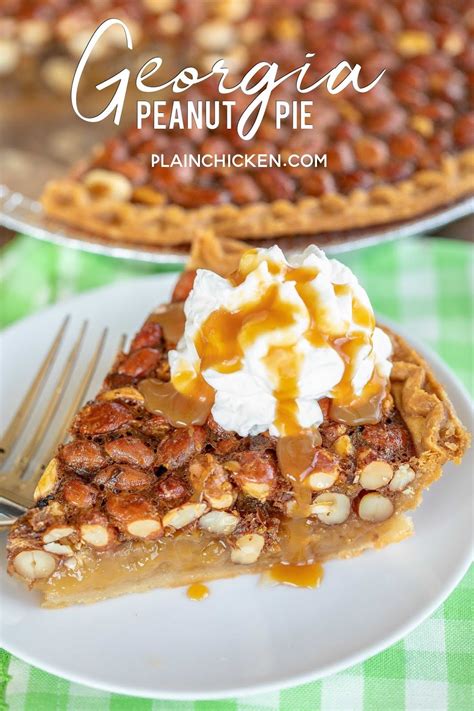 Georgia Peanut Pie - very similar to a pecan pie but with raw peanuts ...