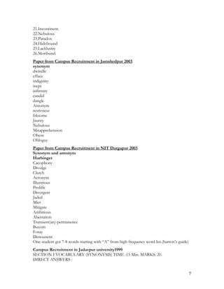 Tcs synonyms and antonyms | PDF