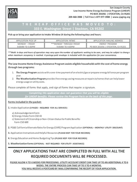 Liheap Application Energy Intake Form Printable Pdf Download ...