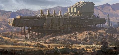 sci fi concept art desert