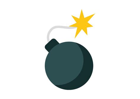 Flat Bomb Icon - SuperAwesomeVectors