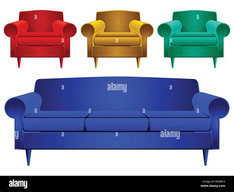 Blue couch Stock Vector Images - Alamy