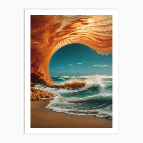 Underwater Ocean Wave Art Print by Genky - Fy