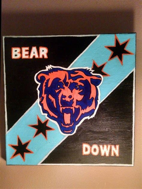 Chicago Bears Canvas by SMpaint on Etsy