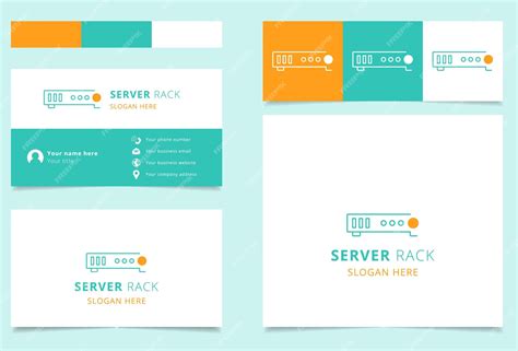 Premium Vector | Server rack logo design with editable slogan business ...