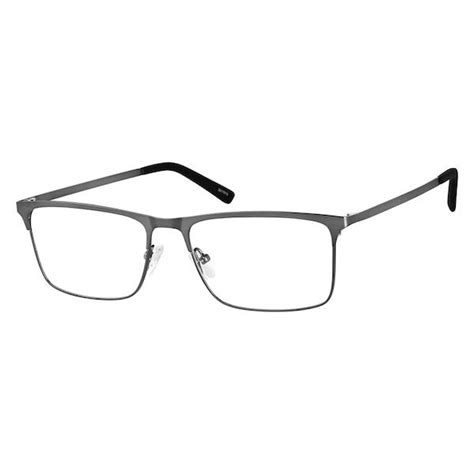 Zenni Mens Rectangle Prescription Eyeglasses Gray Stainless Steel 3217012 | Mens glasses frames ...