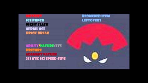 Weavile custom moveset - YouTube