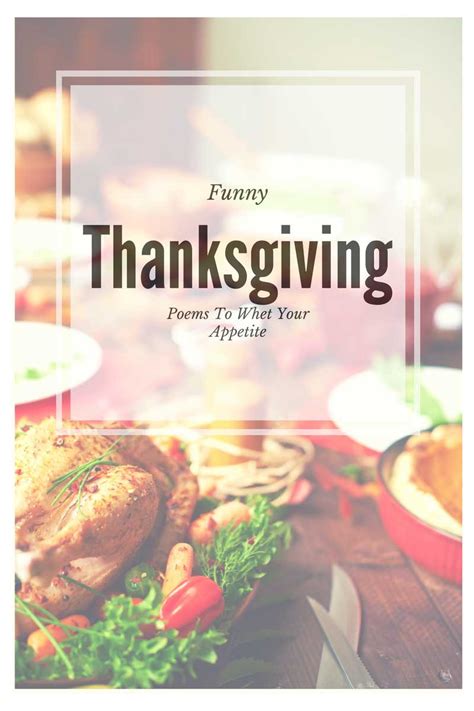 Funny Thanksgiving Poems to Whet Your Appetite - TGIF - This Grandma is Fun