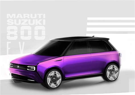 2021 Maruti 800 Electric Hatchback Imagined With High Tech Features