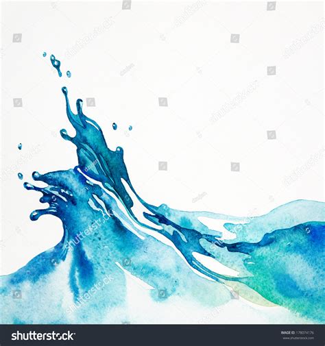 Watercolor Background Water Splash Isolated On Stock Illustration 178074176 - Shutterstock