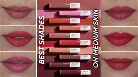 BEST SHADES!! Maybelline Superstay on MEDIUM SKIN TONE - YouTube