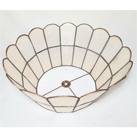 Mid-Century Vintage Capiz Shell Lamp Shade | Chairish