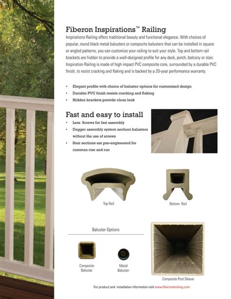 2010 fiberon decking railing brochure | PDF