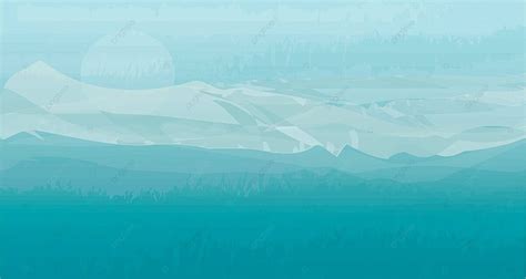 Blue Snow Mountain Landscape Background Vector Illustration Landscape Summer Mountains Vector ...