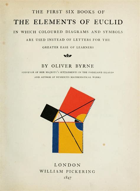 The first six books of the Elements of Euclid, in which coloured diagrams and symbols are used ...