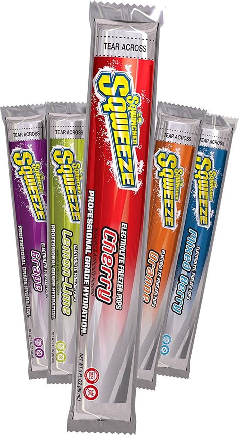 Sqwincher Sqweeze Zero Sugar Freezer Pops, 5 Assorted flavors