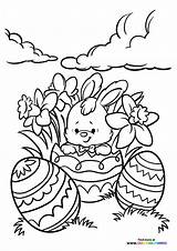 Donald Duck Easter  Coloring Pages For Kids sketch template