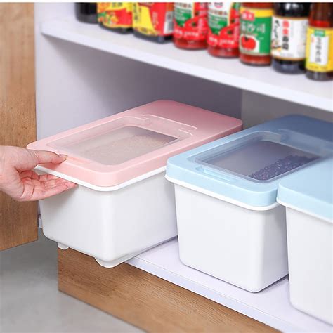 6/10Kg Multi-Function Rice Storage Box Sealed Insect-Proof Flour Boxes Kitchen Moisture-Proof Bucket