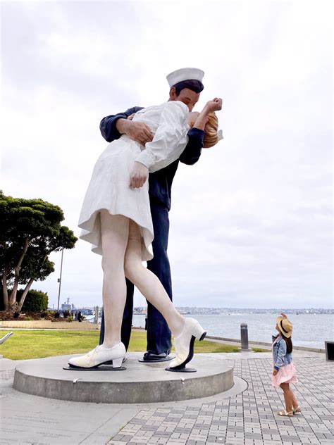 Kissing-Sailor-Statue-San-Diego-Waterfront • A Passion and A Passport