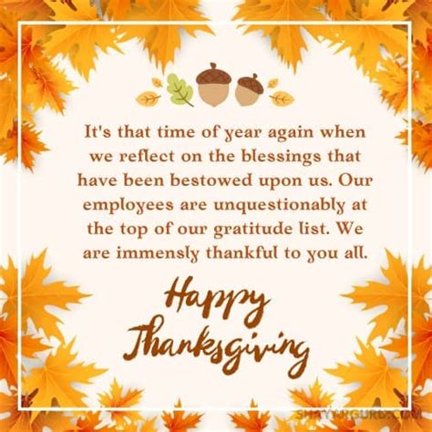 Happy Thanksgiving Message To Employees 2023