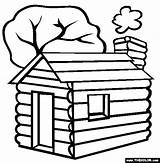 Log Cabin Coloring Pages sketch template