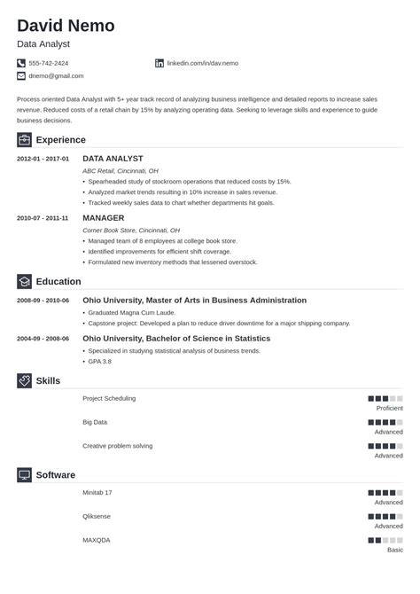 Data Analyst Resume Examples [Entry Level - Senior]