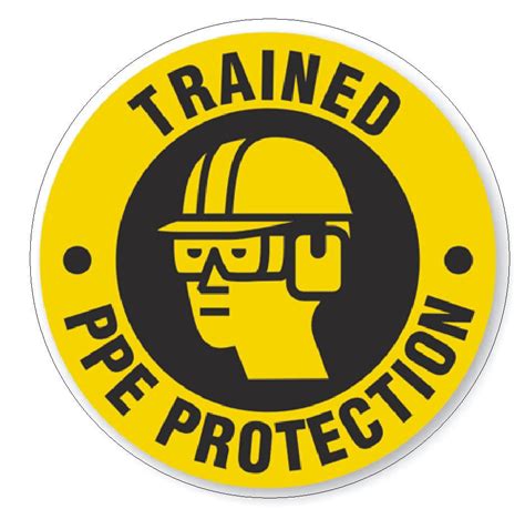 Trained PPE Protection Hard Hat Decal Hardhat Sticker Helmet Safety H7 ...