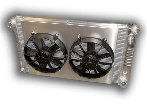 1967 - 1972 Chevy Truck Aluminum Radiator Dual Fans With Aluminum Shroud | Aluminum radiator ...