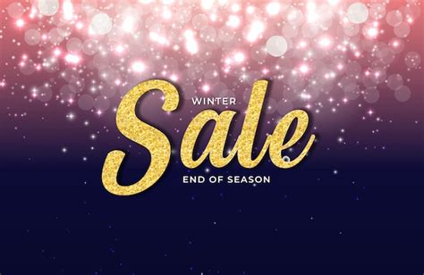 Premium Vector | Winter end of season sale background eps10