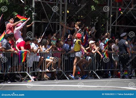 Manhattan, New York, June, 2017:audience Under the Shade in the Gay ...