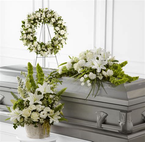 White Funeral Flower Package F-1 - The Carriage House Florist