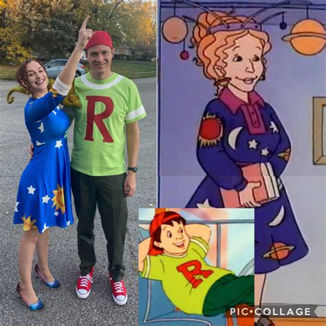 My husband and I dressed as Mrs Frizzle and Ralphie from The Magic ...