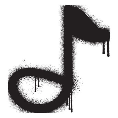 Graffiti Note music icon with black spray paint. Vector illustration. 20898195 Vector Art at ...