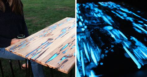 Awesome DIY Table With Glow-In-The-Dark Resin