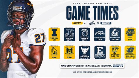 Toledo Football Announces Kickoff Times, TV Assignments For 2023 Season ...