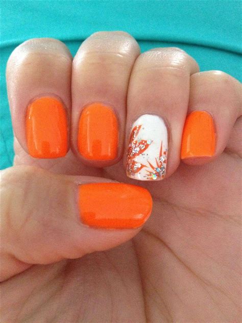 🥇 UÑAS DECORADAS NARANJA más de 100 hermosos diseños