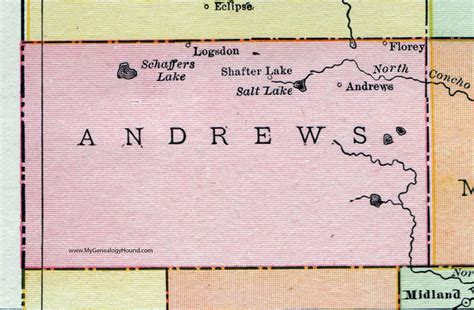 Andrews County Texas Map | Cities And Towns Map