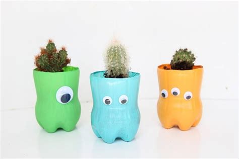 Plastic Bottle Planters - One Little Project