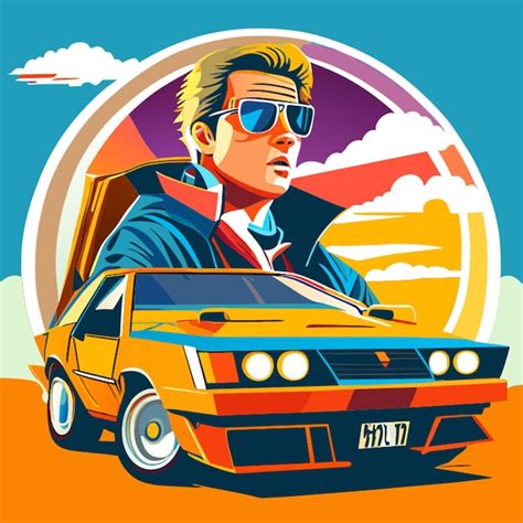 Premium Vector | Back to the future poster vector illustration