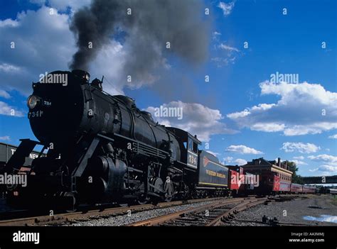 USA Maryland Steam train of Western Maryland Scenic Railroad in Cumberland Stock Photo - Alamy