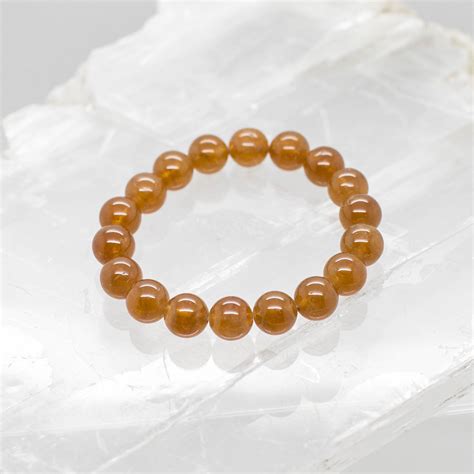 Buy Orange Garnet Bead Bracelet 3615 - Colliers Crystals