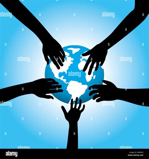 vector hands and earth Stock Vector Image & Art - Alamy