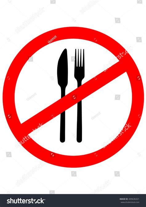 No Eating Sign No Food Vector Stock Vector (Royalty Free) 499636321 | Shutterstock