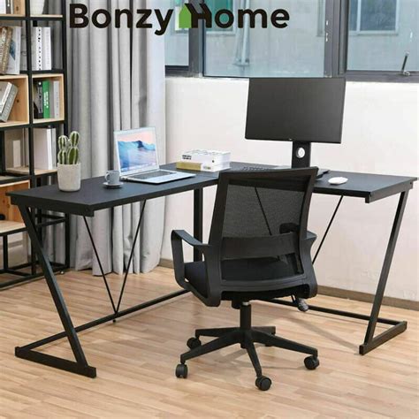 Black L-Shaped Modern Desk - Affordable Modern Design Furniture and ...