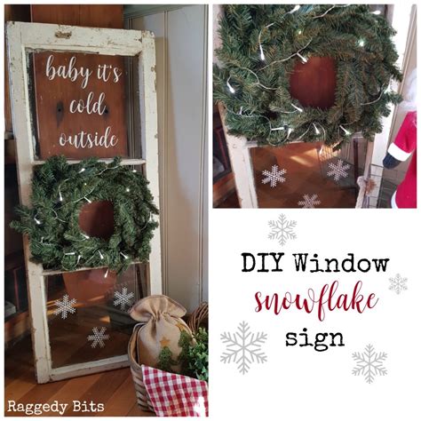 DIY Window Snowflake Sign