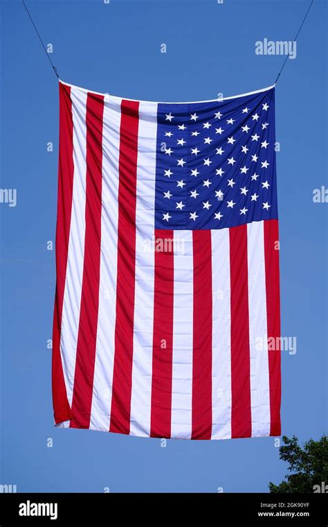 American Flag Hanging Down Stock Photo - Alamy