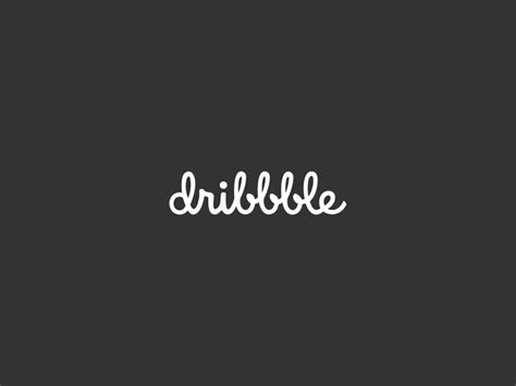 the word dribbble written in white on a black background