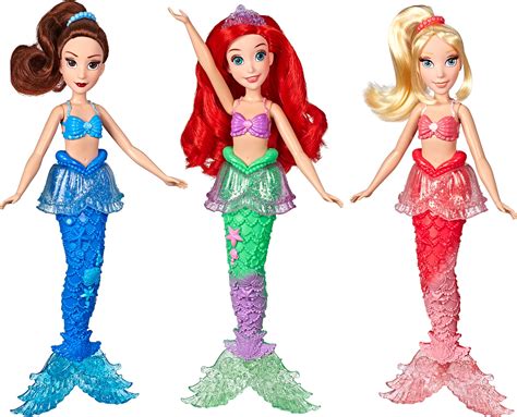 Buy Disney Princess Ariel & Sisters Fashion Dolls, 3 Pack of Mermaid ...