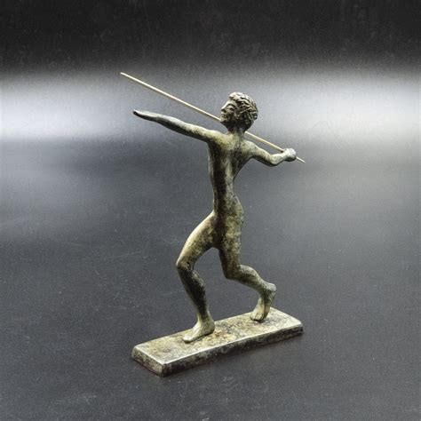 Javelin Thrower Bronze Small Statue, Ancient Greece Olympic Games ...