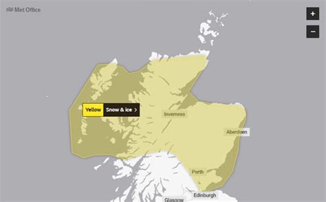 Updated Weather Warning issued for Scotland until 11.12